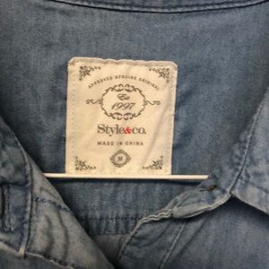Style & Co Tops - Denim Button Down Style & Co Tops - Denim Button Down